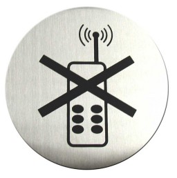 Semn usa – Folosirea telefonului mobil interzisa – 75 mm